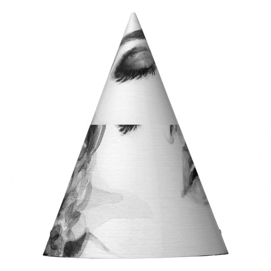 Curly Grace: Mode Waterverf Beauty Feesthoedjes (Voorkant)