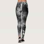 Curly Grace: Mode Waterverf Beauty Leggings (Achterkant)
