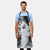 Curly Grace: Mode Waterverf Beauty Schort (Gedragen)