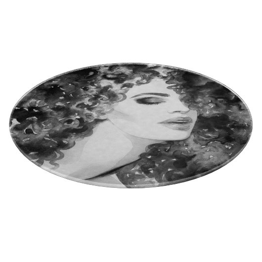 Curly Grace: Mode Waterverf Beauty Snijplank (Hoek)