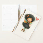 Curly Hair Fairy Girl Watercolor Planner (Display)