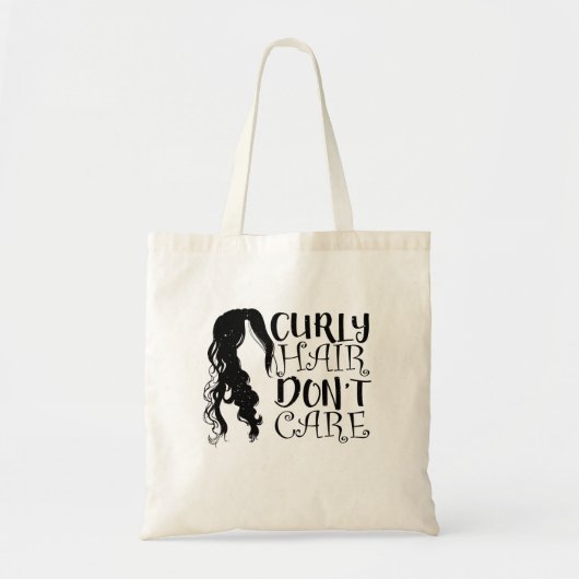 Curly Hair geeft er niet om Tote Bag (Voorkant)