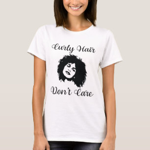 Curly Hair geeft geen Afro Hair Black Woman T-shirt