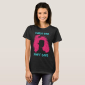 Curly Hair geeft niet om krullend Afro Melanin T-shirt (Voorkant volledig)
