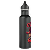 Curly Hair Girl Gym Goals -Pink Motivation Graphic Waterfles (Links)