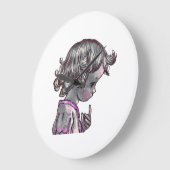 Curly Hair Girl klok (Hoek)