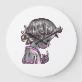 Curly Hair Girl klok (Voorkant)