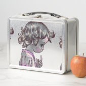 Curly Hair Girl metalen lunchbox (In situ)