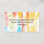 Curly Hair Hairstylist Natural Hair Salon Visitekaartje (Achterkant)