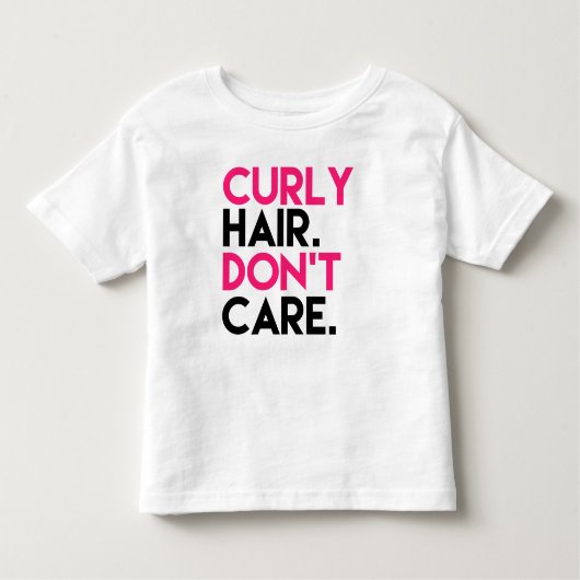 Curly Hair kan het niet om grappige Pink Raglan -  Kinder Shirts (Voorkant)