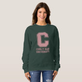 "Curly Hair University" Custom College Sweatshirt (Voorkant volledig)
