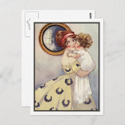 Curly Haire Baby en moeder van Agnes Richardson Briefkaart (Voorkant / Achterkant)