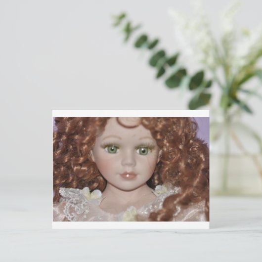 Curly Haired Doll Briefkaart (Staand voorkant)