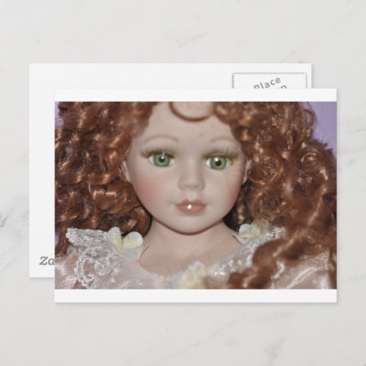 Curly Haired Doll Briefkaart (Voorkant / Achterkant)