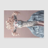 Curly Haired Roze Llama Jas Decoupage Tissuepapier (Voorkant)