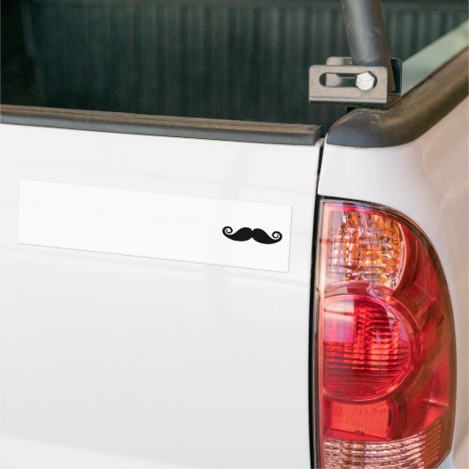 Curly Handlebar Mustache Bumpersticker (Op Truck)
