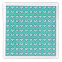 Curly Heart Blue Green Perfume Tray