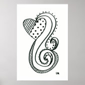 Curly Heart Poster (Voorkant)