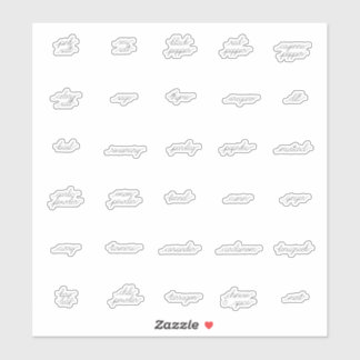 Curly Herb- en Spice-labels Sticker
