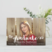 Curly het Afstuderen van de Foto van het Manuscrip Kaart (Staand voorkant)