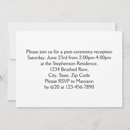 Curly het Afstuderen van de Foto van het Manuscrip Kaart (Achterkant)