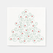 Curly kerstboom White Servetten (Voorkant)