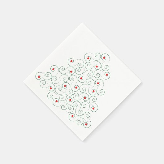 Curly kerstboom White Servetten (Hoek)