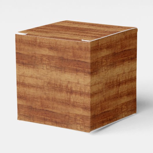 Curly Koa Acacia Wood Grain Kijk Bedankdoosjes (Voorkant Zijde)