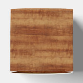 Curly Koa Acacia Wood Grain Kijk Bedankdoosjes (Bovenkant)