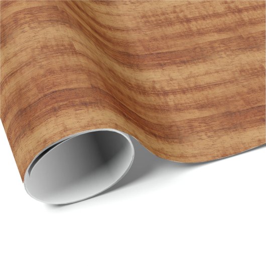 Curly Koa Acacia Wood Grain Kijk Cadeaupapier (Rol Hoek)