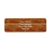 Curly Koa Acacia Wood Grain Kijk Etiket (Voorkant)