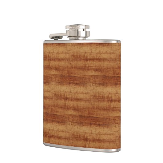 Curly Koa Acacia Wood Grain Kijk Heupfles (Links)