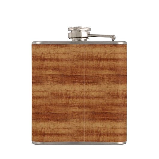 Curly Koa Acacia Wood Grain Kijk Heupfles (Achterkant)