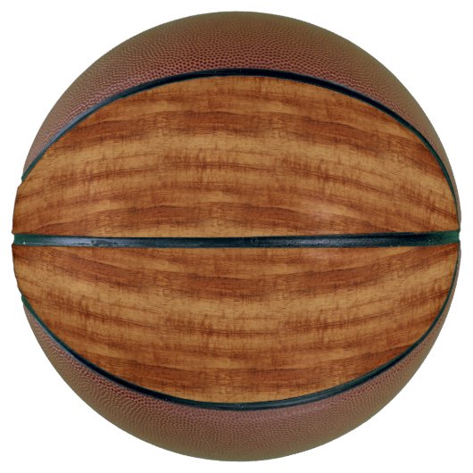 Curly Koa Acacia Wood Grain Kijk Mini Basketbal (Voorkant)