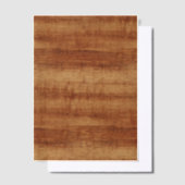 Curly Koa Acacia Wood Grain Kijk Vellum Uitnodigingen (Offset)
