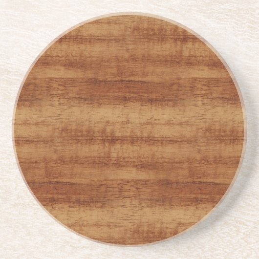 Curly Koa Acacia Wood Grain Kijk Zandsteen Onderzetter (Voorkant)
