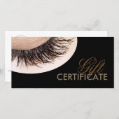 Curly Lashes Cadeaubon Zwarte Sjabloon (Voorkant / Achterkant)