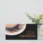 Curly Lashes Cadeaubon Zwarte Sjabloon (Staand voorkant)