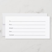 Curly Lashes Gift Certificate White Bordered Bedankkaart (Achterkant)