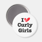 Curly Meisjes Liefde Magneet (Voorkant / Achterkant)