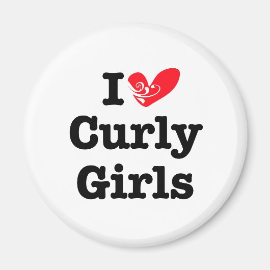 Curly Meisjes Liefde Magneet (Voorkant)