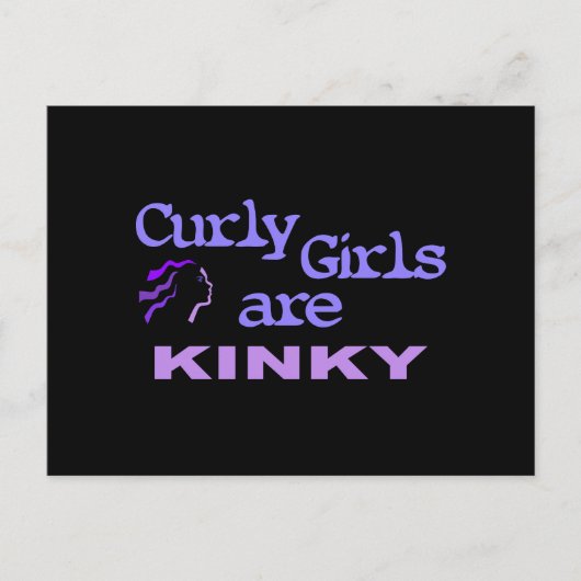 Curly meisjes zijn kinky briefkaart (Voorkant)