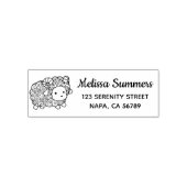 Curly-munt Little Sheep Ram Return-adres Zelfinktende Stempel (Design)