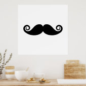 Curly Mustache Poster (Keuken)