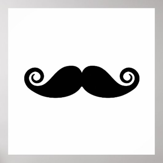 Curly Mustache Poster (Voorkant)