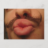 Curly Mustache Smooches Briefkaart (Voorkant)