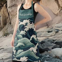 Curly Ocean Waves Japans kijken Monogram Schort