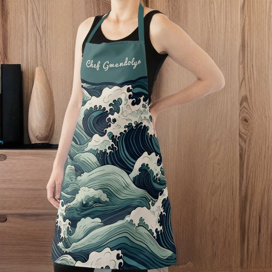 Curly Ocean Waves Japans kijken Monogram Schort