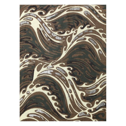 Curly Ocean Whitecaps Tafelkleed (Voorkant)