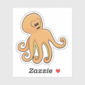 Curly octopus sticker (Vel)